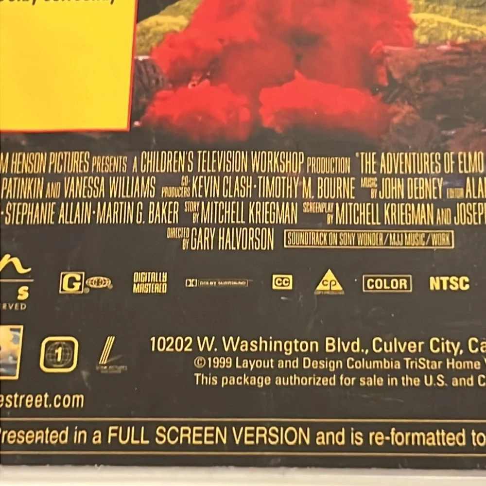 🌞 The Adventures of ELMO in Grouchland Elmo’s 1st movie DVD 73 min Columbia